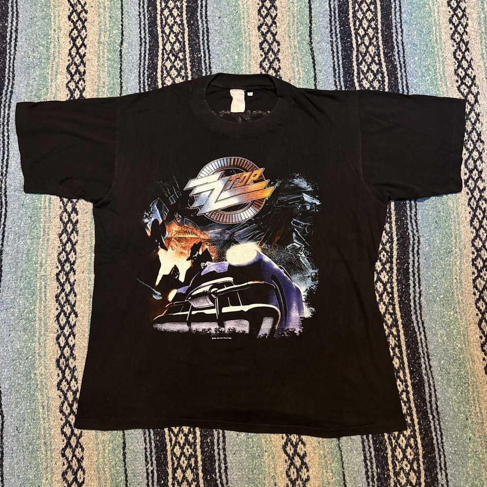 VINTAGE  1991 ZZ TOP Recycler Tour Single Stitch T-Shirt L Band 90's Black